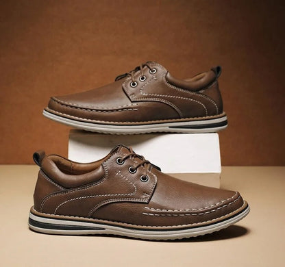 H&L Monroe Leather Moc Oxfords
