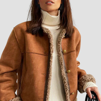 AURELIA™ – SHEARLING JAKKE MED BLØDT FOR