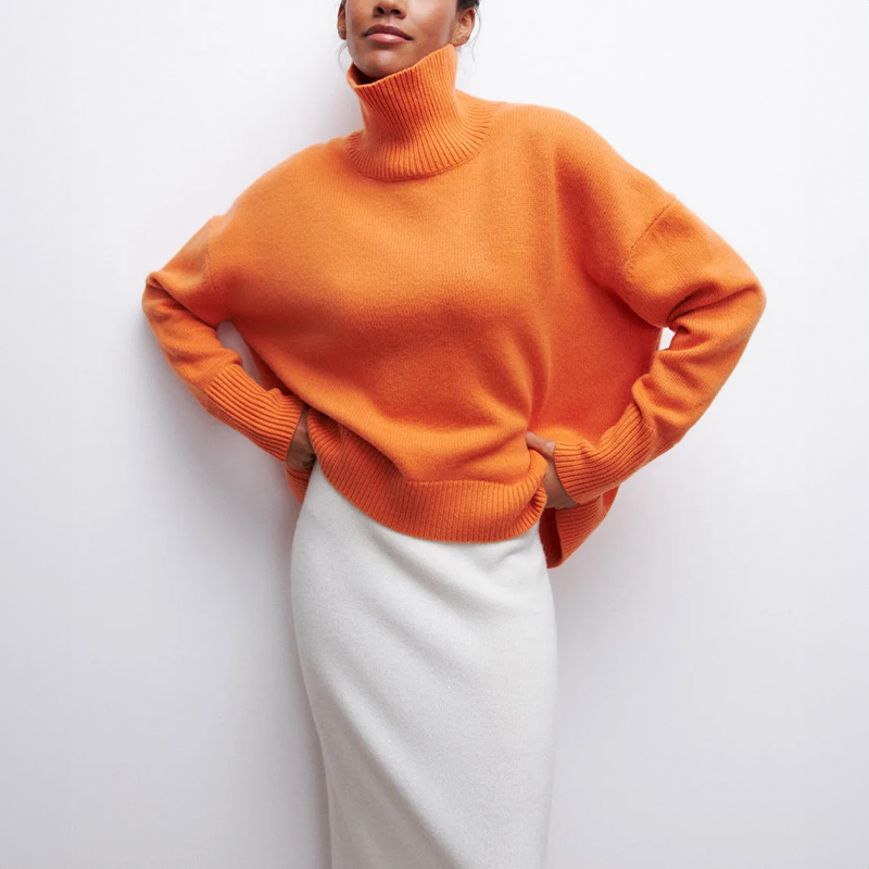 Amelia | Elegant Knit Roll Neck Jumper