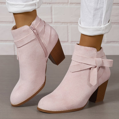 Léa™ | Elegant Ankle Boots with Stable Heel