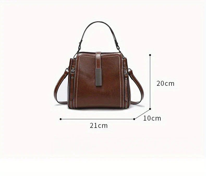 Genuine Leather Women's Crossbody Tote Bag