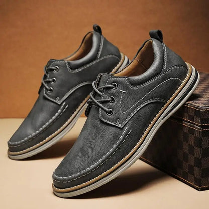 H&L Monroe Leather Moc Oxfords