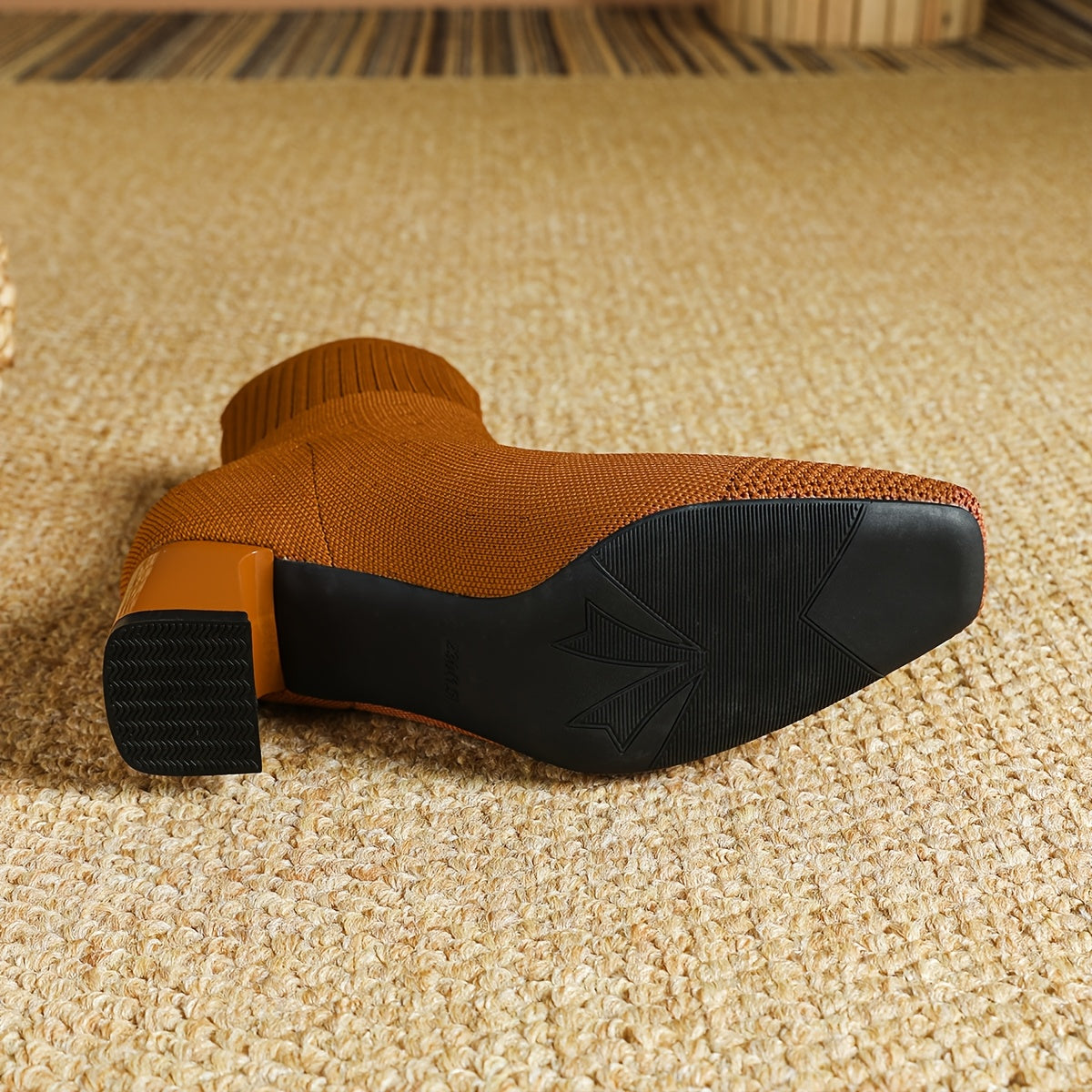 Paulette™ – Comfortable knitted ankle boots with a stable and soft heel