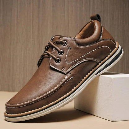 H&L Monroe Leather Moc Oxfords