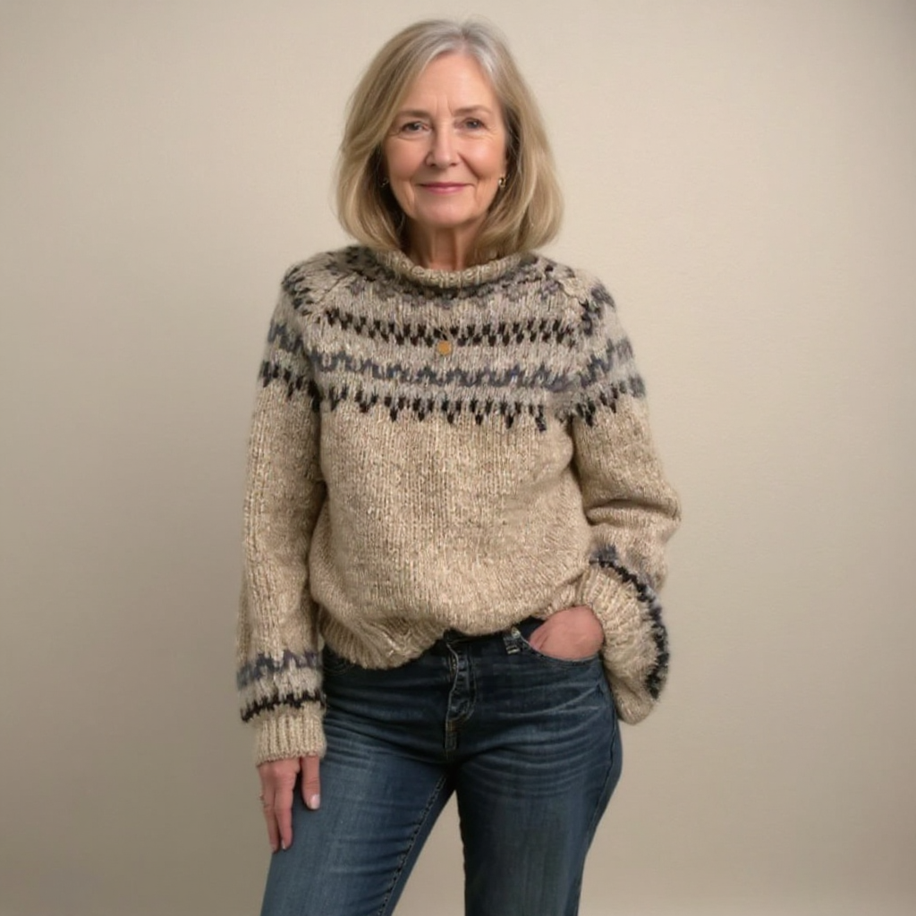 Ashley | Vintage Håndlavet Islandsk Jumper