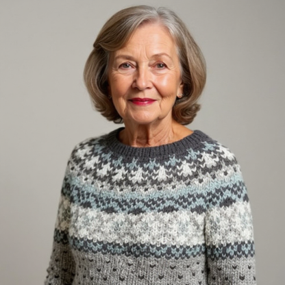 Amelia | Vintage Håndlavet Islandsk Striktrøje