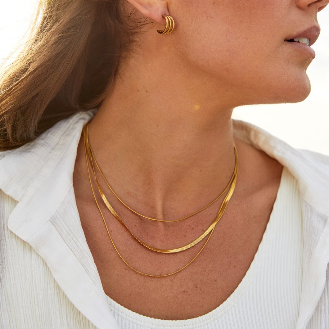 Gold Multistrand Chain Necklace