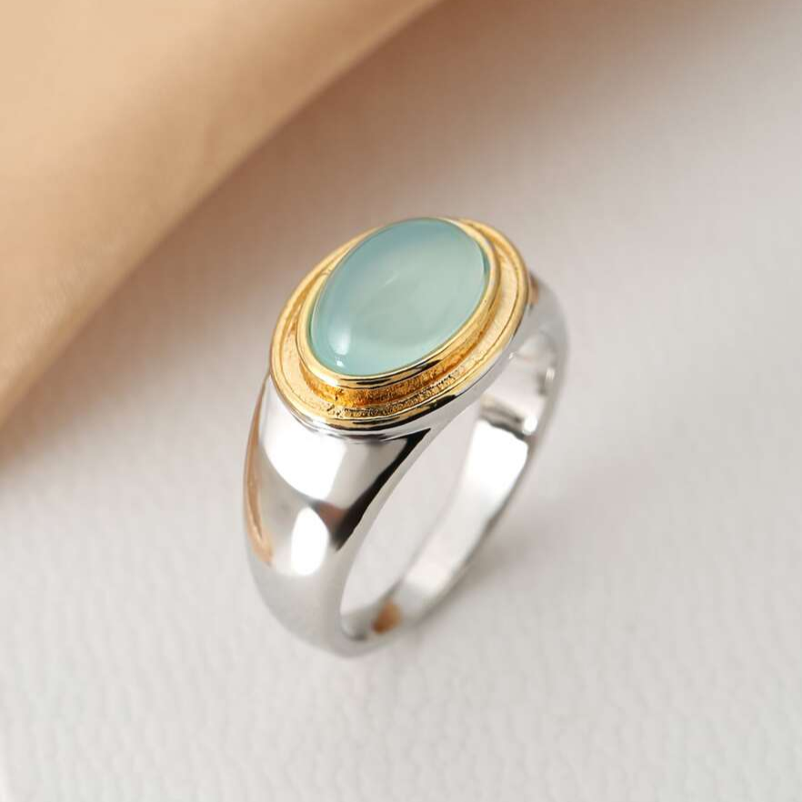Gabi™ - Vintage Green Moonstone Ring