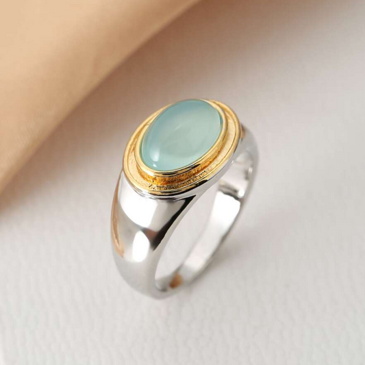 Gabi™ - Vintage Green Moonstone Ring