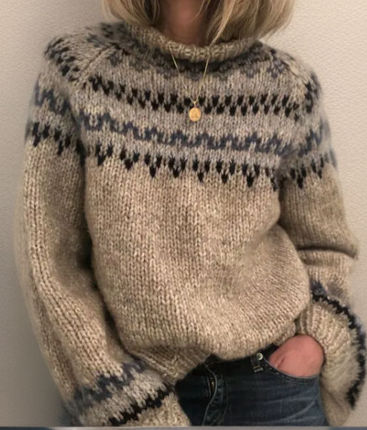 Ashley | Vintage Håndlavet Islandsk Jumper