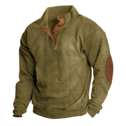 H&L Men's Outdoor Casual Stand Collar Long Sleeve Sweatshirt
