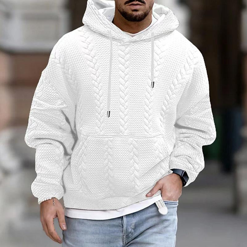 H&L Men's Casual Printed Kangaroo Pocket Long Sleeve Hoodie