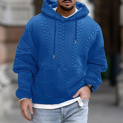 H&L Men's Casual Printed Kangaroo Pocket Long Sleeve Hoodie