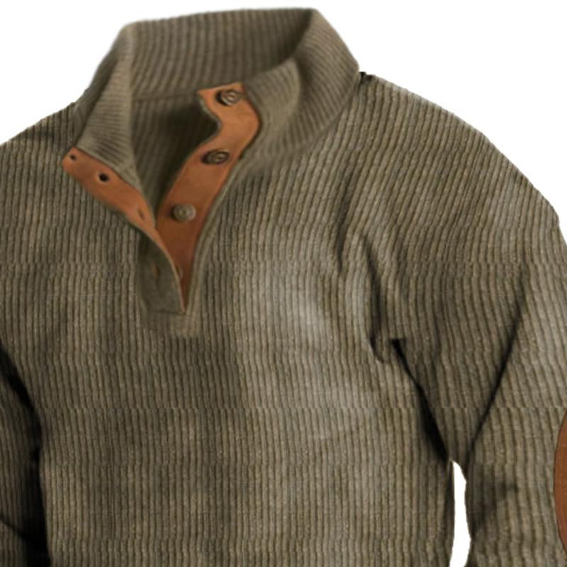 H&L Men's Outdoor Casual Stand Collar Long Sleeve Sweatshirt