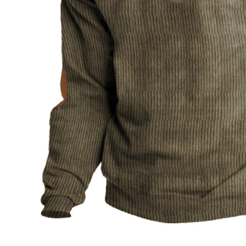 H&L Men's Outdoor Casual Stand Collar Long Sleeve Sweatshirt
