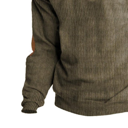 H&L Men's Outdoor Casual Stand Collar Long Sleeve Sweatshirt