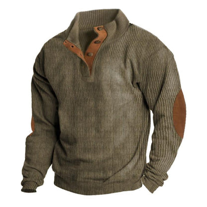 H&L Men's Outdoor Casual Stand Collar Long Sleeve Sweatshirt