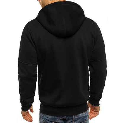 H&L Men's Casual Cotton Blend Zipper Hooded Slim Fit Sports Jacket