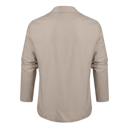H&L Men's Loose Cotton and Linen Suit Jacket