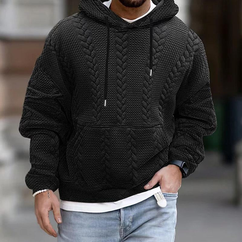 H&L Men's Casual Printed Kangaroo Pocket Long Sleeve Hoodie