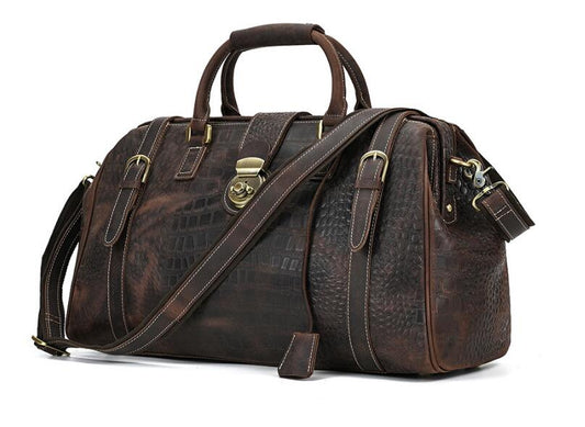 Genuine Leather Duffle Men's Shoulder Bag