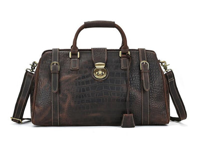 Genuine Leather Duffle Men's Shoulder Bag