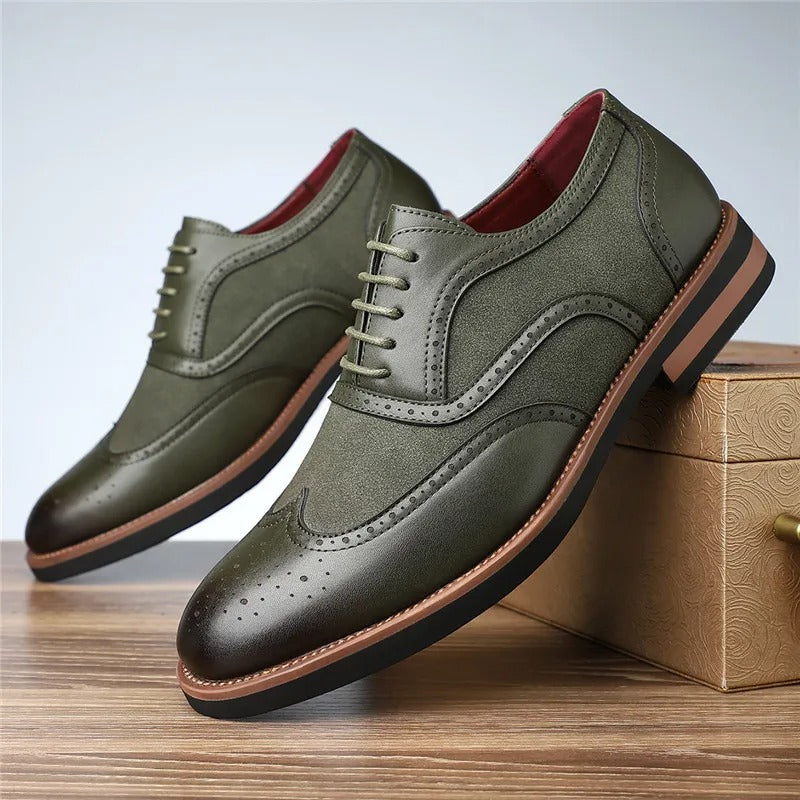 H&L Regent Two-Tone Brogue Oxfords