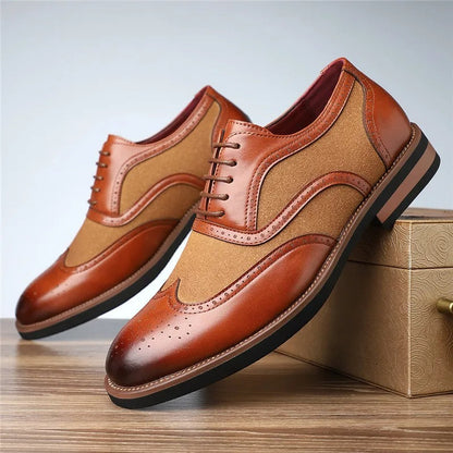 H&L Regent Two-Tone Brogue Oxfords