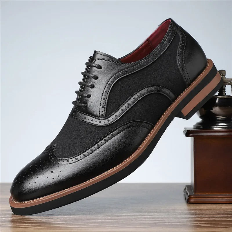 H&L Regent Two-Tone Brogue Oxfords