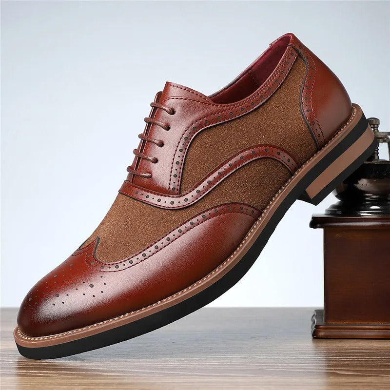 H&L Regent Two-Tone Brogue Oxfords