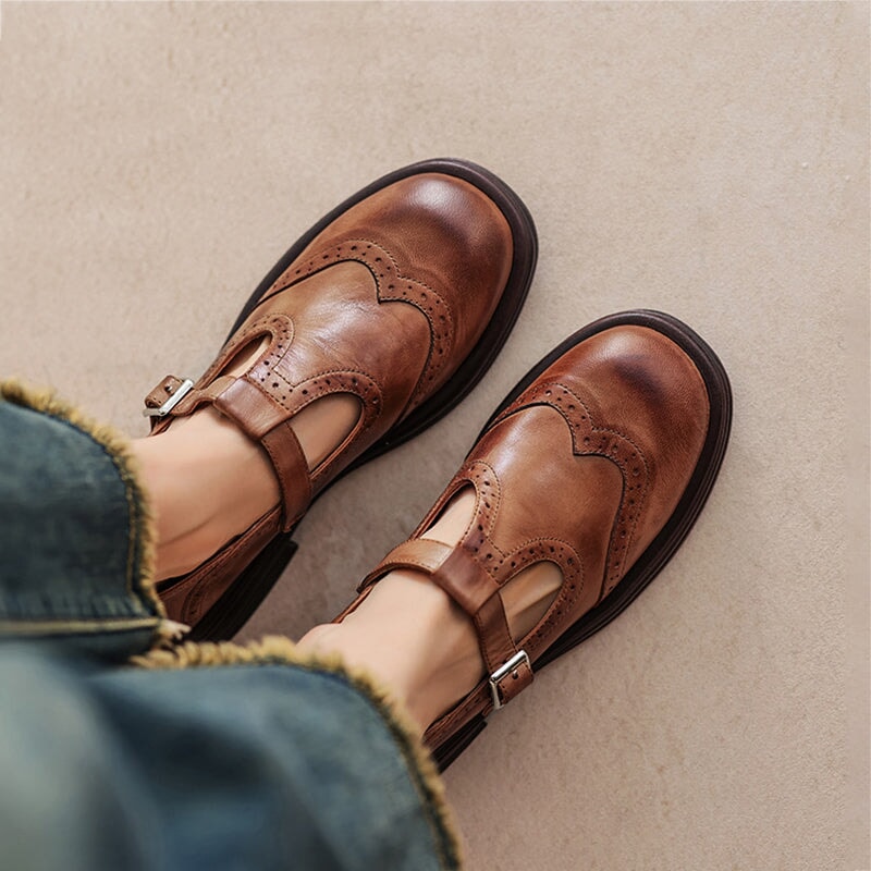 Victoria™ | Elegant Læder Mary Janes