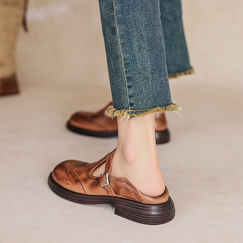 Victoria™ | Elegant Læder Mary Janes