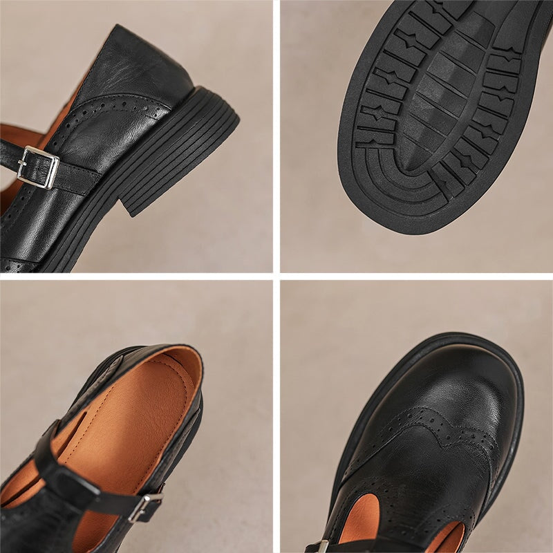 Victoria™ | Elegant Læder Mary Janes