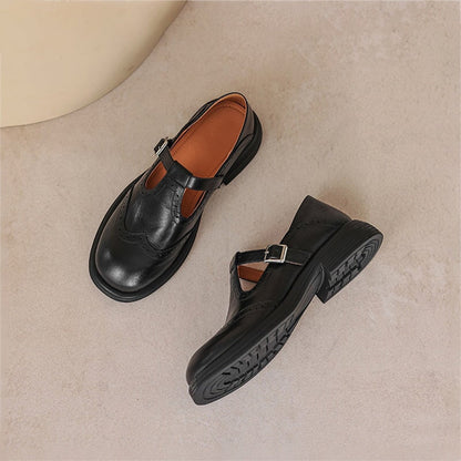 Victoria™ | Elegant Læder Mary Janes