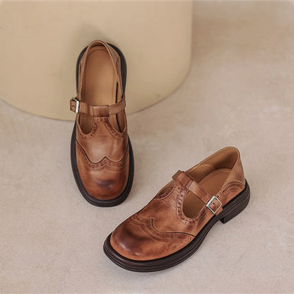 Victoria™ | Elegant Læder Mary Janes