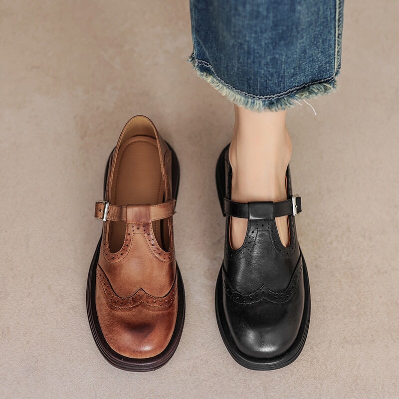 Victoria™ | Elegant Leather Mary Janes