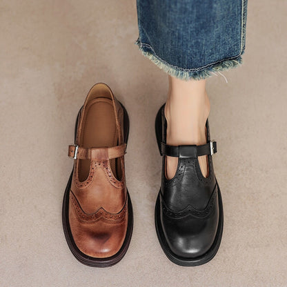 Victoria™ | Elegant Leather Mary Janes