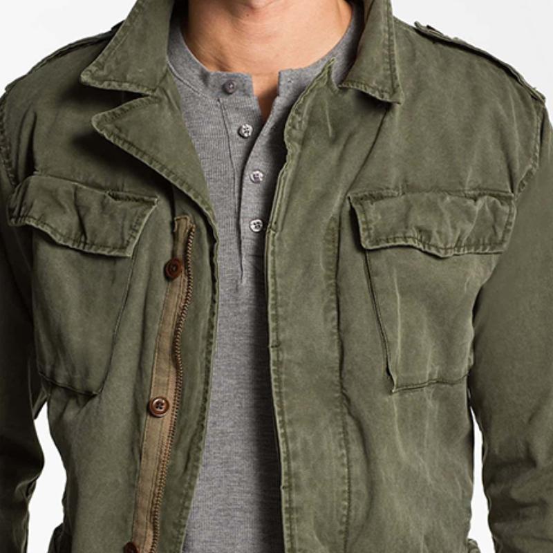 H&L Men's Vintage Casual Workwear Field Jacket
