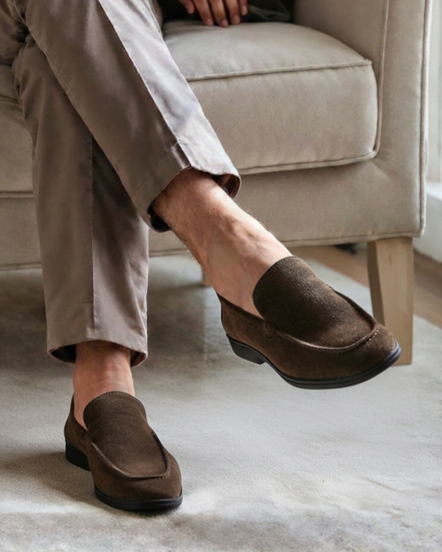 Premium Suede Loafers - Sorte Sål