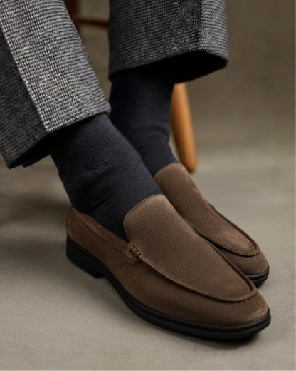 Premium Suede Loafers - Sorte Sål