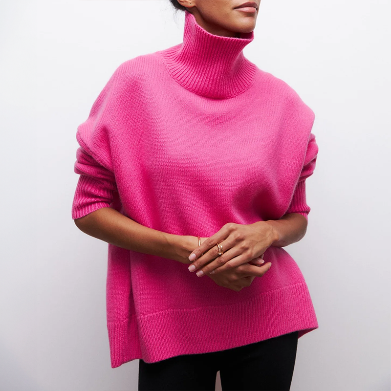 Amelia | Elegant Knit Roll Neck Jumper